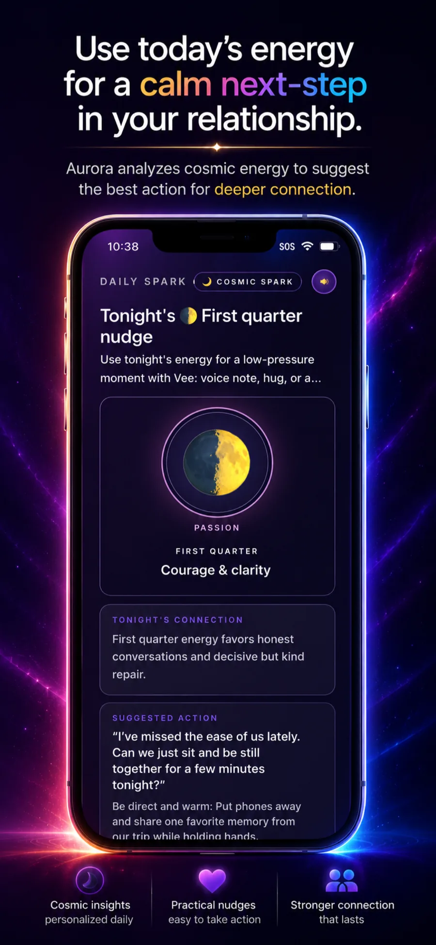 Daily spark — a calm next step powered by today's energy